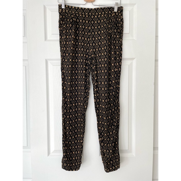 Forever 21 Navy/Gold Soft Ankle Pants, M - Picture 1 of 4